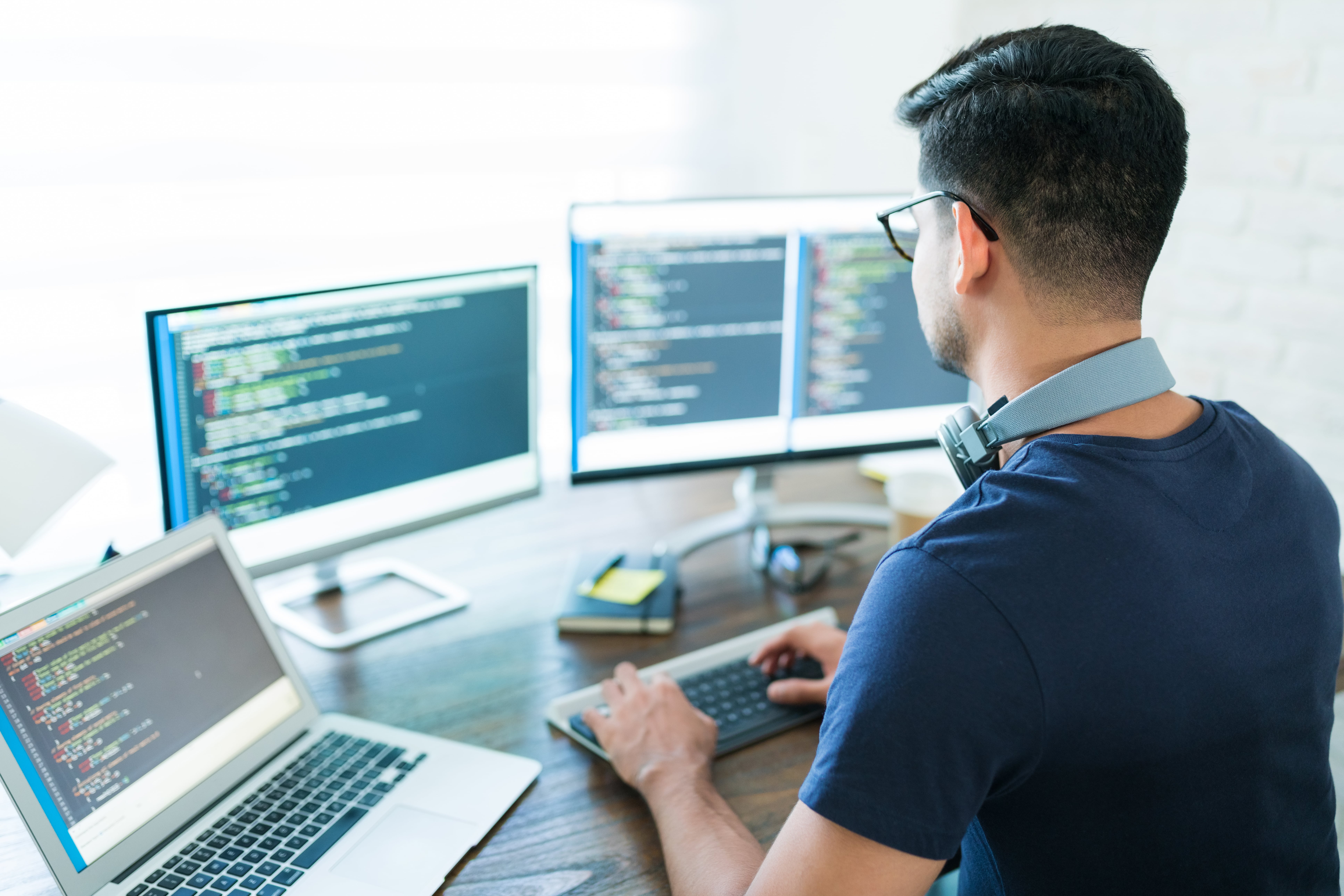 Developer working